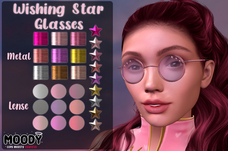 Second Life Marketplace - Wishing Star Glasses Set (Moody)